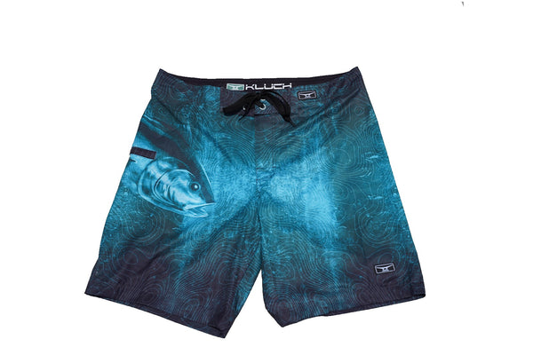 Kluch Tuna Topography Teal Mens Boardshorts
