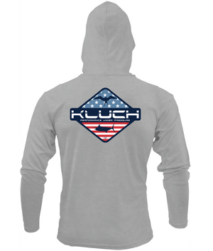 Kluch American My Turn Hooded Long Sleeve Shirt Small
